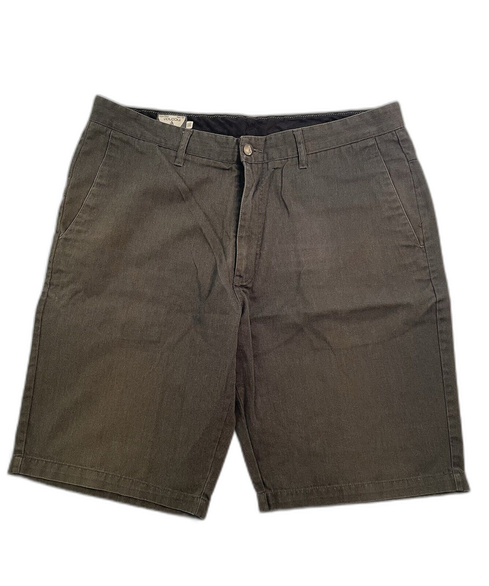 Volcom Shorts Men Size 36 Dark Gray Chino Skater Skateboard Rad